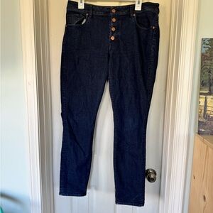 Loft Skinny Curve Jeans with button fly